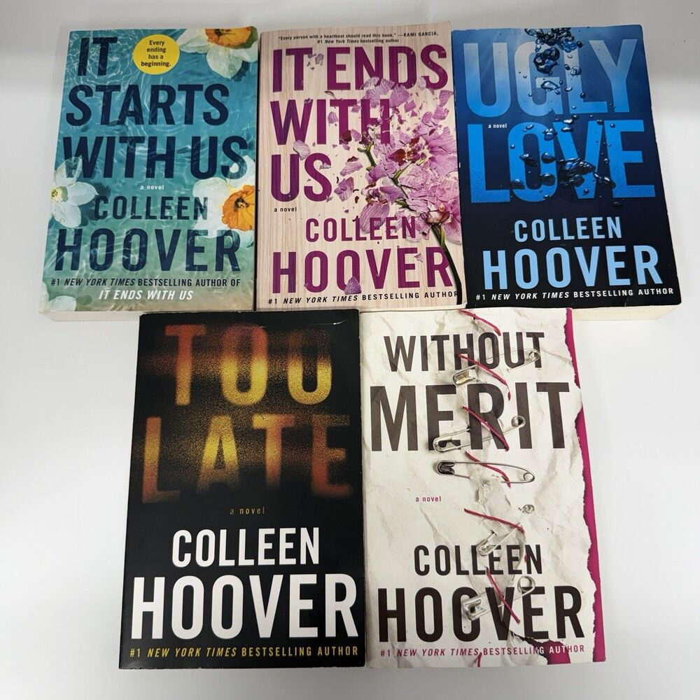 Colleen Hoover 5 Book Lot It Ends With Us Ugly Love Too Late Paperback